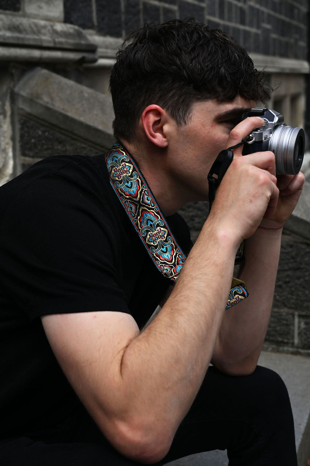 Electro bliss camera strap