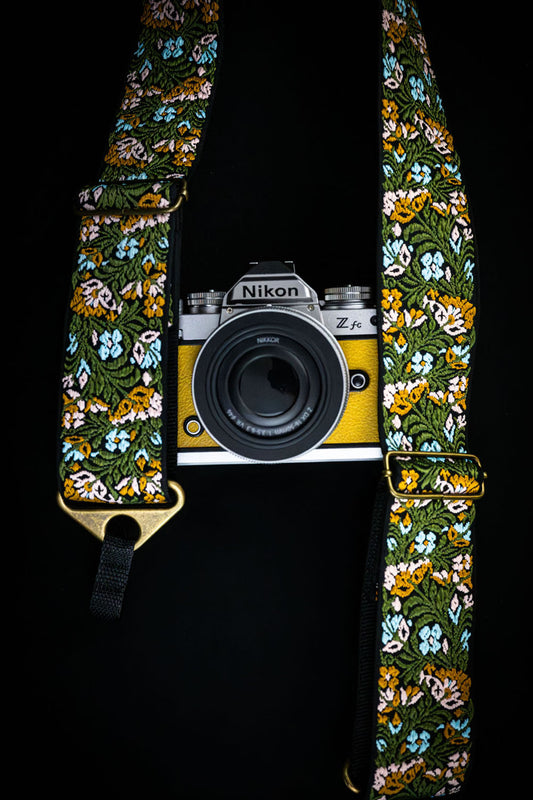 Wildflower camera strap